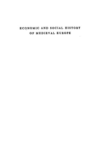 Economic and Social History of Medieval Europe