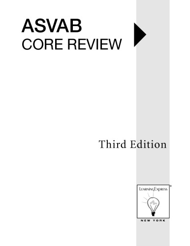 ASVAB Core Review, 3ed