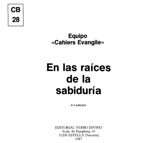 En las Raices de la Sabiduria