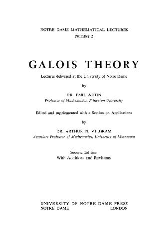 Galois theory. Notre Dame Math. Lect. 2