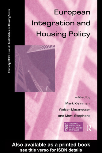 European Integration and Housing Policy (Routledge Rics Issues in Real Estate and Housing)