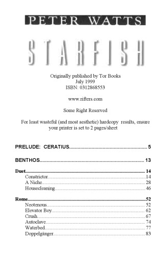 Starfish (Rifters Trilogy)