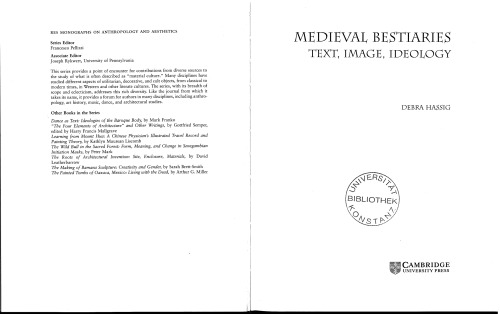 Medieval Bestiaries: Text, Image, Ideology