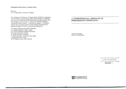 A Compositional Approach to Performance Modelling (Distinguished Dissertations in Computer Science)