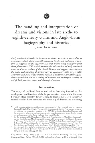 Early Medieval Europe - Volume 13, Issue 3 - February 2005