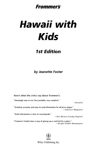 Frommer's Hawaii with Kids (2005)   (Frommer's With Kids)