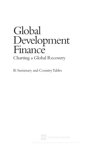 Global Development Finance 2009 (Complete Print Edition): Charting a Global Recovery