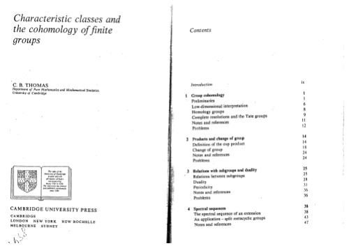 Characteristic classes and cohomology of finite groups