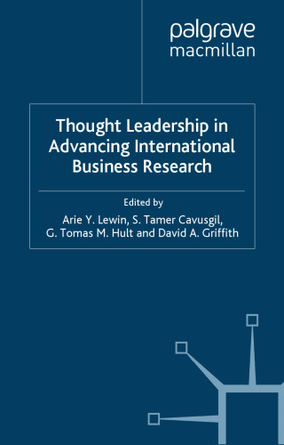 Thought Leadership in Advancing International Business Research