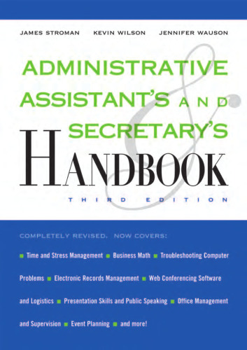 Administrative Assistant's and Secretary's Handbook ~ 3rd Edition