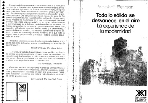 Todo Lo Solido Se Desvanece En El Aire La experiencia de la modernidad. (Spanish Edition)