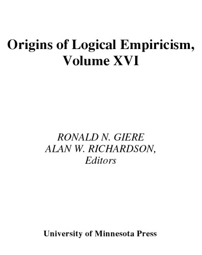 Origins of Logical Empiricism