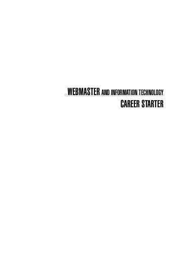 Webmaster Career Starter 2e