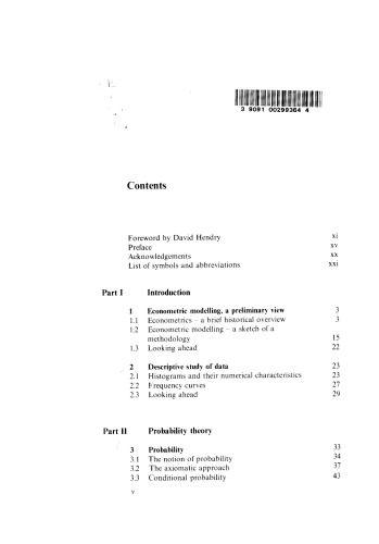 Statistical Foundations of Econometric Modelling