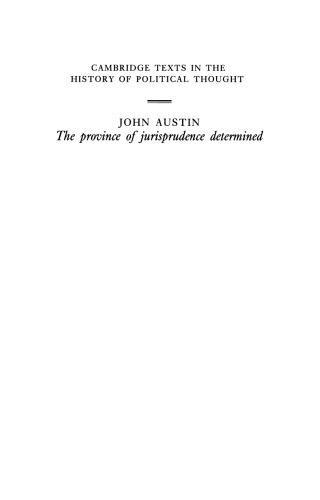 Austin: The Province of Jurisprudence Determined