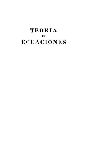 Teoria de ecuaciones