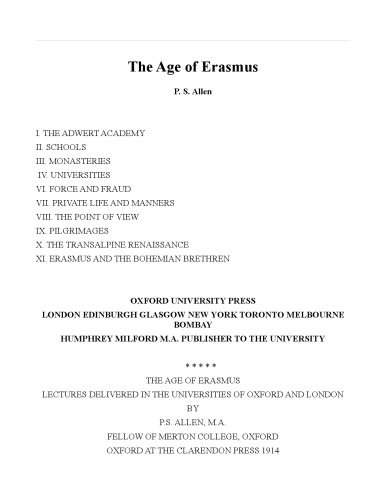 The Age of Erasmus