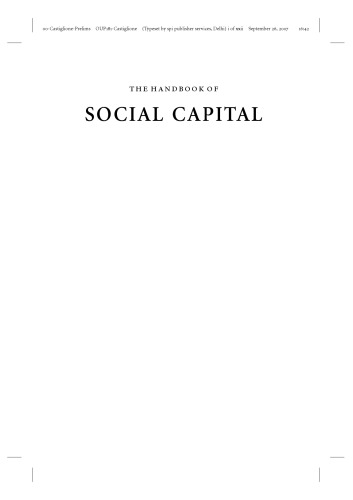 The Handbook of Social Capital