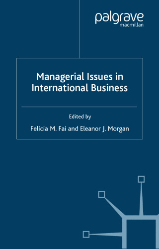 Managerial Issues in International Business (Academy of International Business)