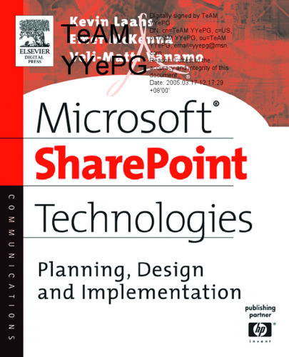 Microsoft SharePoint Technologies : Planning, Design and Implementation (HP Technologies)