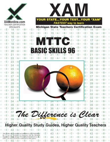 MTTC Basic Skills 96 Teacher Certification, 2nd Edition (XAMonline Teacher Certification Study Guides)