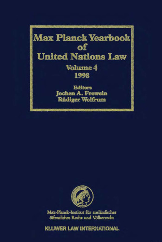 Max Planck Yearbook of United Nations Law 2000 (Max Planck Yearbook of United Nations Law) (Max Planck Yearbook of United Nations Law)