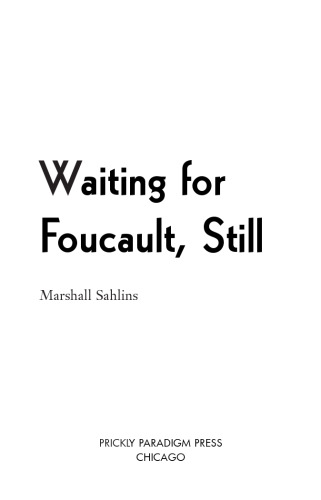 Waiting for Foucault, Still (Paradigm (Chicago, Ill.), 1.)