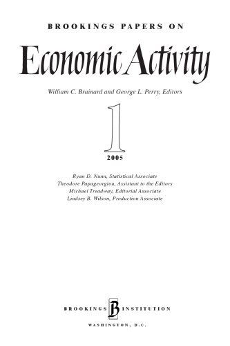 Brookings Papers on Economic Activity 2005 (Brookings Papers on Economic Activity)