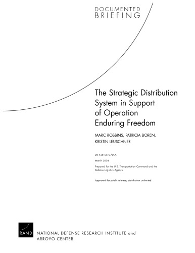 The Strategic Distribution System in Support of Operation Enduring Freedom