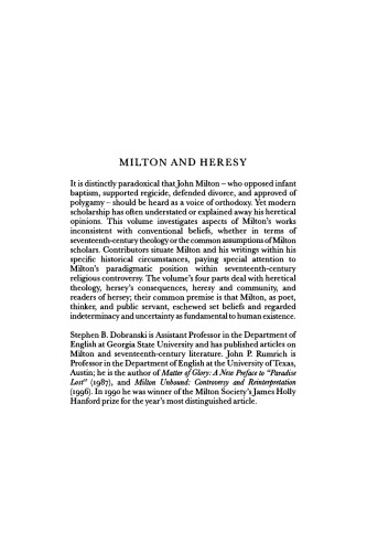 Milton and Heresy