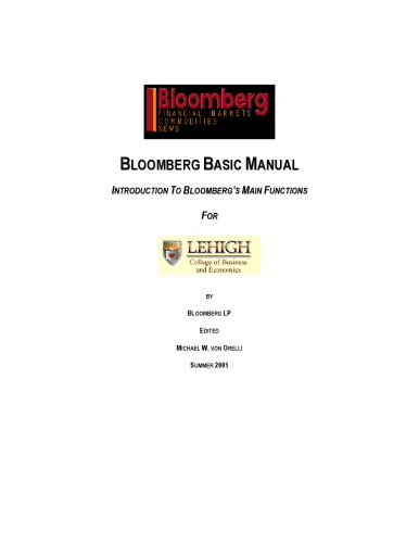 Bloomberg Basic Manual