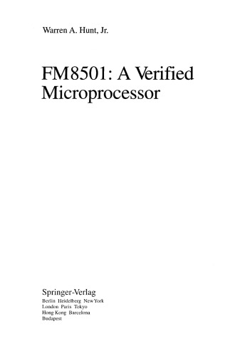 FM8501: A Verified Microprocessor