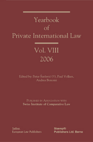 Yearbook of Private International Law: Volume VIII, 2006