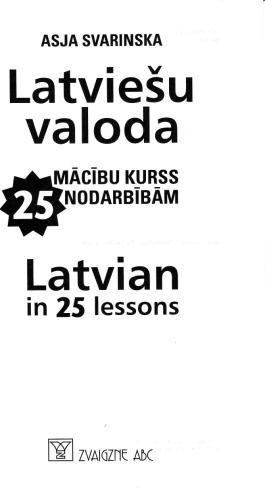 Latvian in 25 Lessons