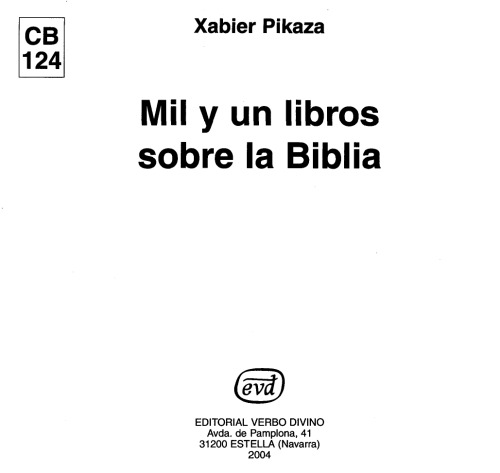 Mil y Un Libros sobre la Biblia