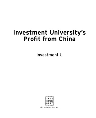 Investment University's Profit from China