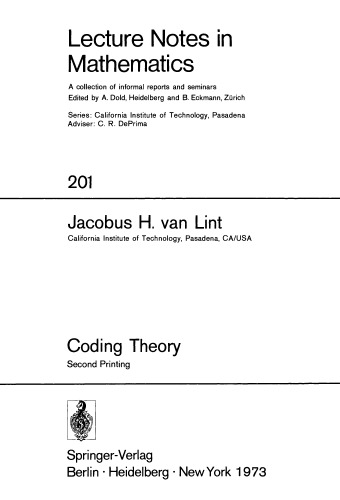 Coding Theory