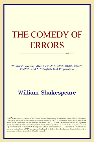 The Comedy of Errors (Webster's Thesaurus Edition)