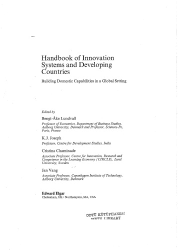 Handbook on Innovation Systems and Developing Countries: Building Domestic Capabilities in a Global Setting