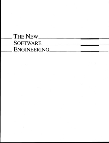 The New Software Engineering (The Wadsworth Series in Management Information Systems)