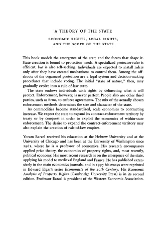 A Theory of the State: Economic Rights, Legal Rights, and the Scope of the State (Political Economy of Institutions and Decisions)