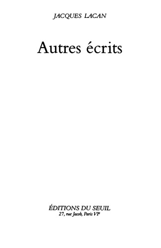 Autres écrits