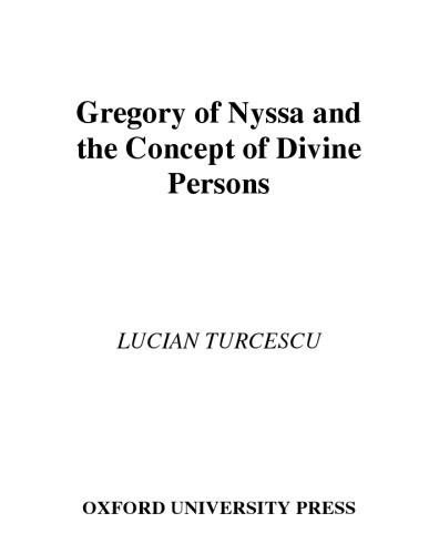 Gregory of Nyssa and the Concept of Divine Persons (American Academy of Religion Academy Series)