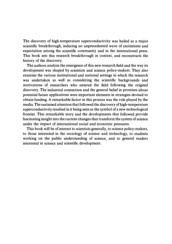 After the Breakthrough: The Emergence of High-Temperature Superconductivity as a Research Field