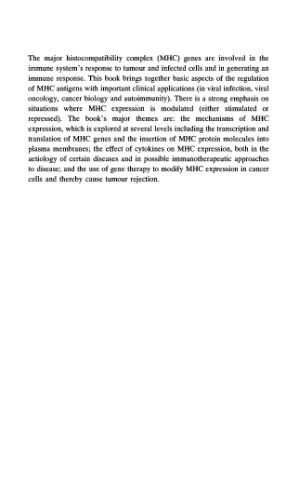 Modulation of MHC Antigen Expression and Disease