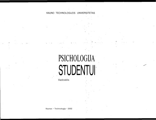 Psichologija studentui