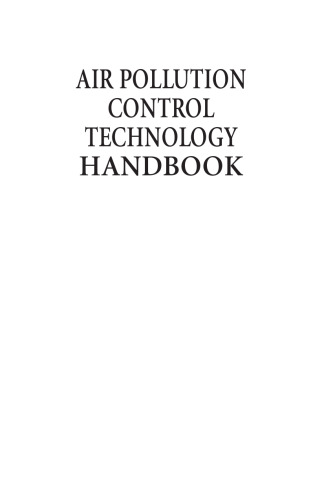 Air Pollution Control Technology Handbook (Handbook Series for Mechanical Engineering)