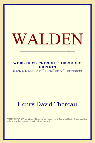 Walden (Webster's French Thesaurus Edition)