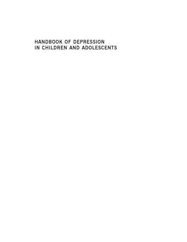 Handbook of Depression in Children and Adolescents