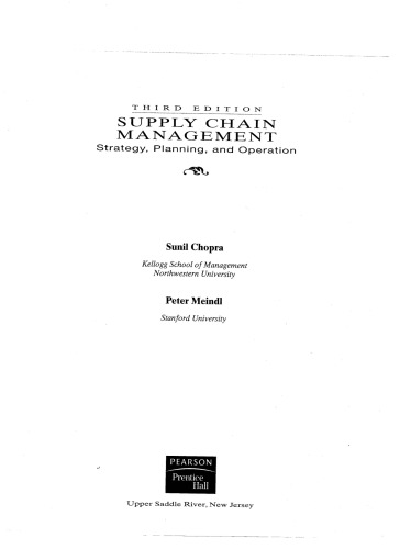 Supply Chain Management